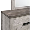 Elements International Millers Cove- 6-Drawer Dresser with Mirror