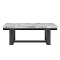 Contemporary Rectangular Marble Top Cocktail Table