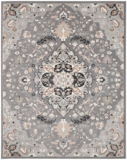 7'10" x 9'10" Grey Rectangle Rug