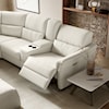 Natuzzi Editions 100% Italian Leather Astuzia L-Shaped Sectional w/Reclining Seats