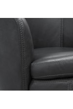 Paramount Living Barolo Contemporary Leather Swivel Barrel Chair