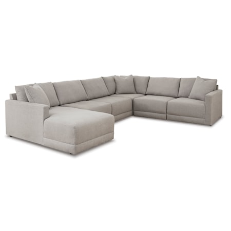 6-Piece Sectional with Chaise
