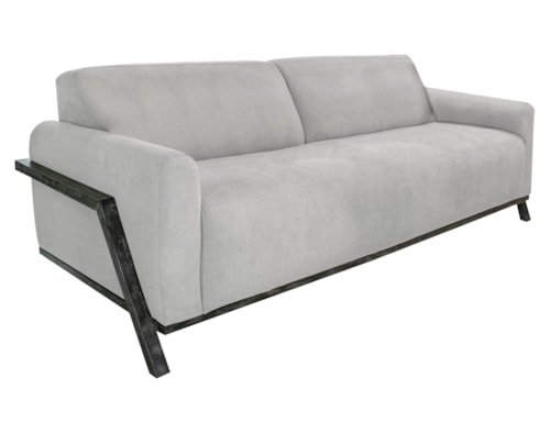 Contemporary Sofa with Throw Pillows