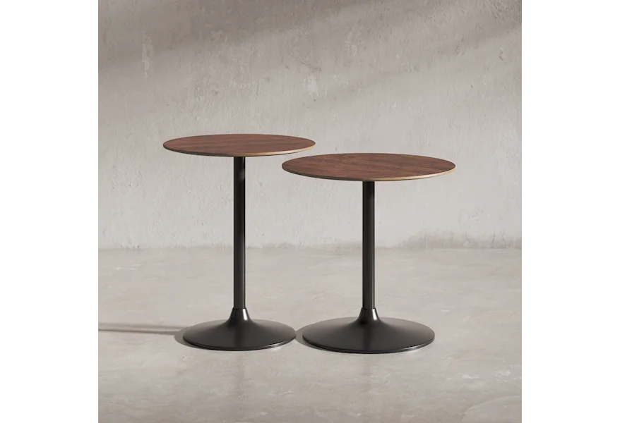 Remy Nesting Table - Set of 2 - Gunmetal Two Tone by Jofran at Jofran