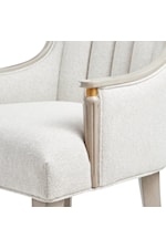 Michael Amini St. Charles Transitional Arm Chair with Upholstered Back