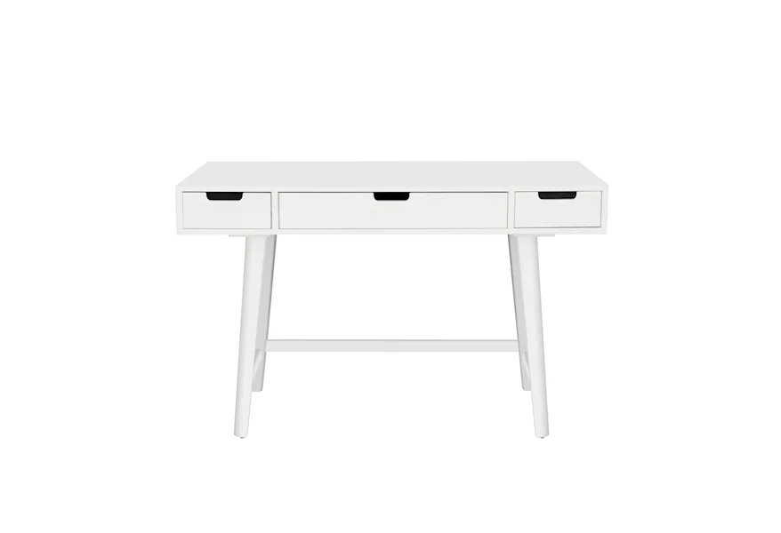 Accents Mid-Century Writing Desk - White by Accentrics Home at Corner Furniture