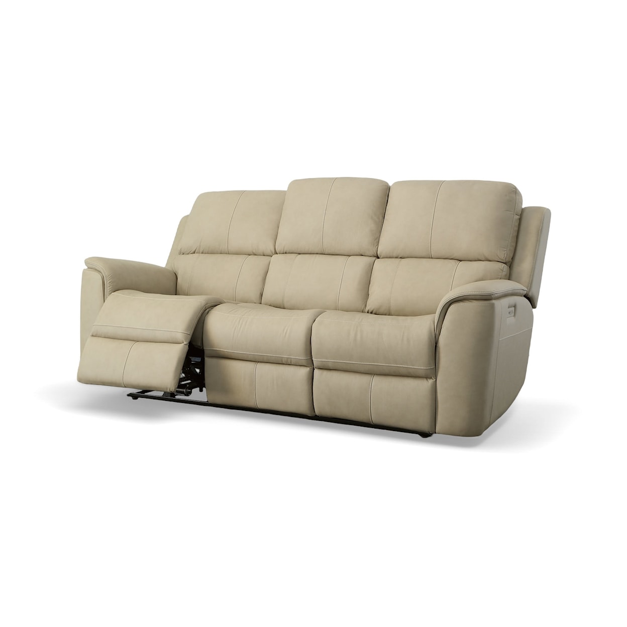 Flexsteel Aarons Power Headrest & Lumbar Reclining Sofa