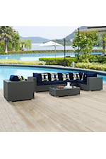 Modway Sojourn 3 Piece Outdoor Patio Sunbrella® Sectional Set - Gray