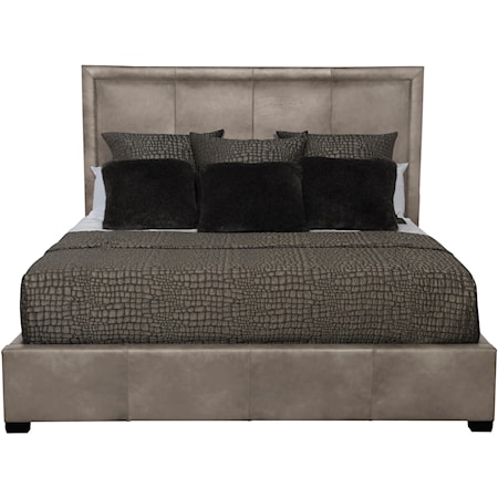 Morgan Leather Panel Bed Queen