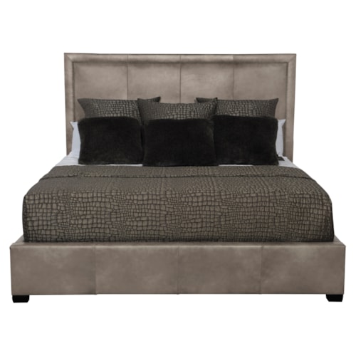 Morgan Queen Leather Panel Bed