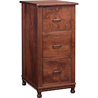 Customizable Solid Wood 3-Drawer File Cabinet