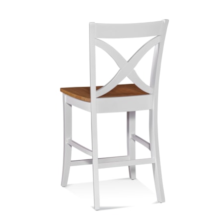 Counter Stool with Wood Seat