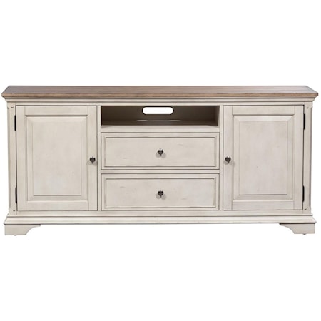 Farmhouse 66 Inch TV Console with 2 Doors