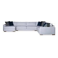 Contemporary Great Room Outdoor 4-Piece Sectional Sofa