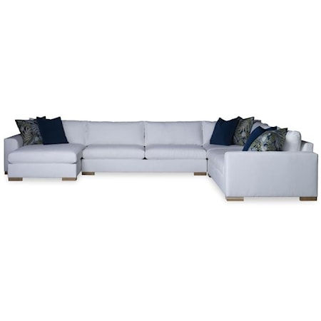 Contemporary Great Room Outdoor 4-Piece Sectional Sofa