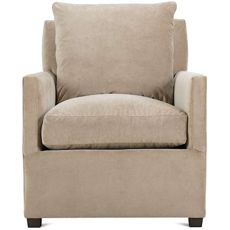 Contemporary Accent Chair with Loose Pillow Back
