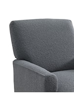 Elements International Kiwi Contemporary Accent Chair with Exposed Wood Legs