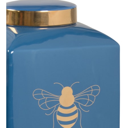 Bee Gracious Ginger Jar - Blue