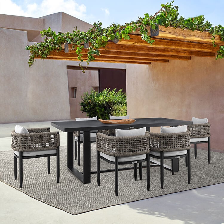 Armen Living Alegria 7-Piece Outdoor Dining Set