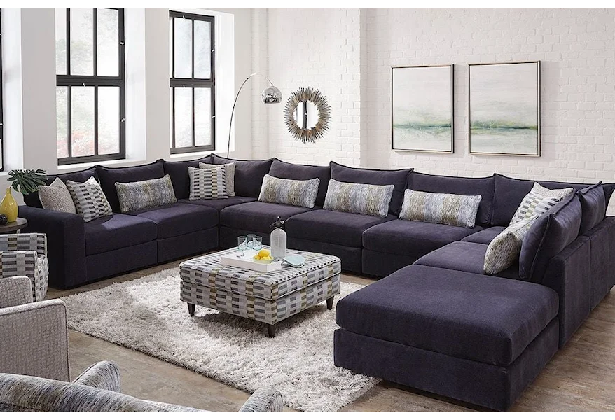 7004 ELISE INK Sectional Sofa by Fusion Furniture at Prime Brothers Furniture