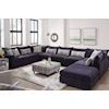 Fusion Furniture 7000 ELISE INK Sectional Sofa