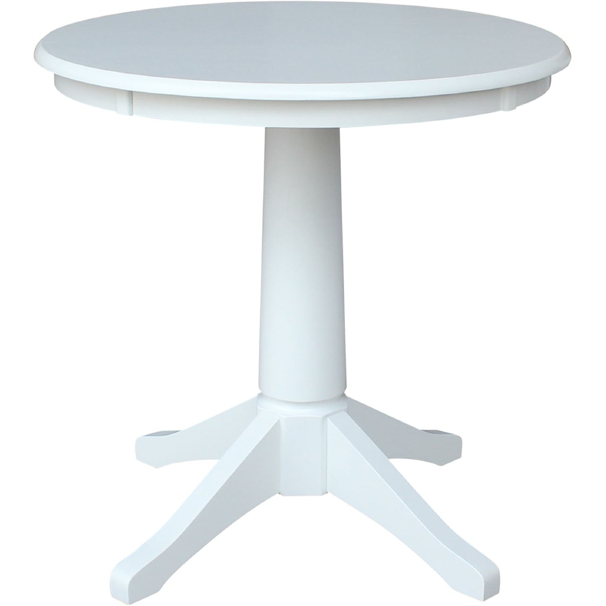John Thomas Dining Essentials 30'' Pedestal Table in Pure White