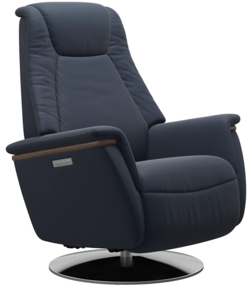 Small Power Recliner with Steel Base