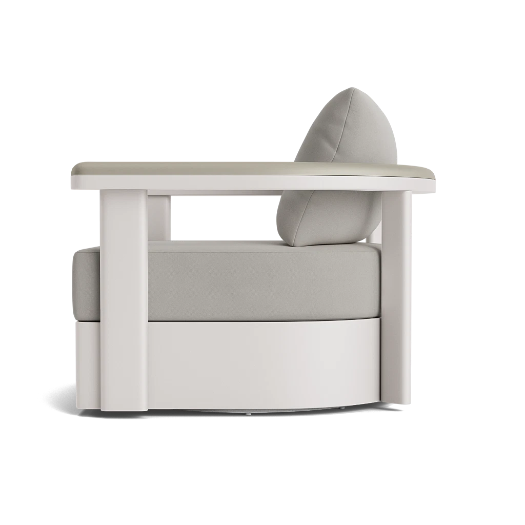 Barrel-Back Swivel Lounge Chair