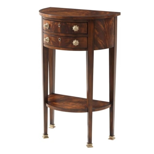 Traditional Demi Lune Accent Console Table