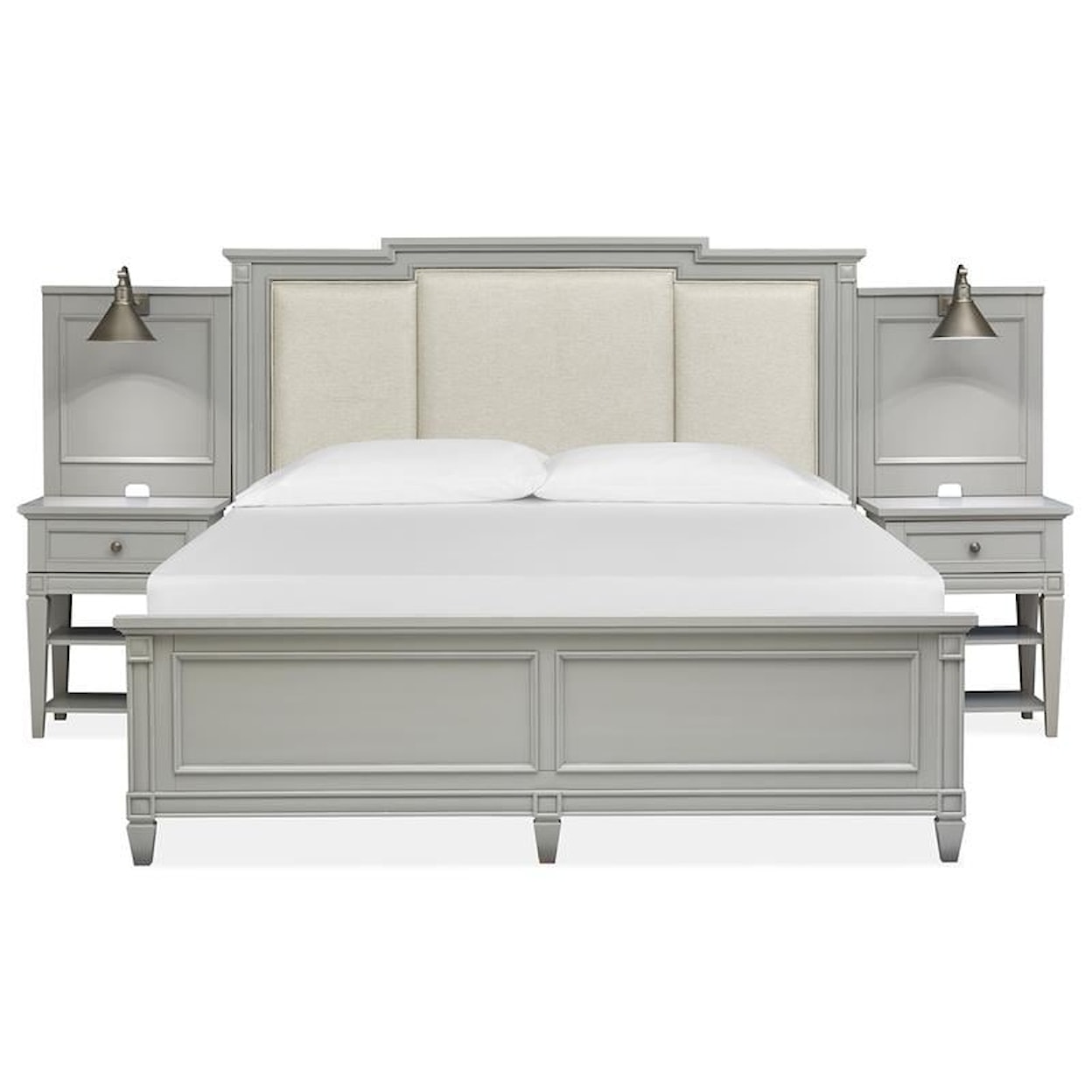 Magnussen Home Glenbrook Bedroom Complete King Wall Bed w/Upholstered HB