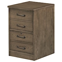 Transitional 2-Drawer File Cabinet with Locking Drawer