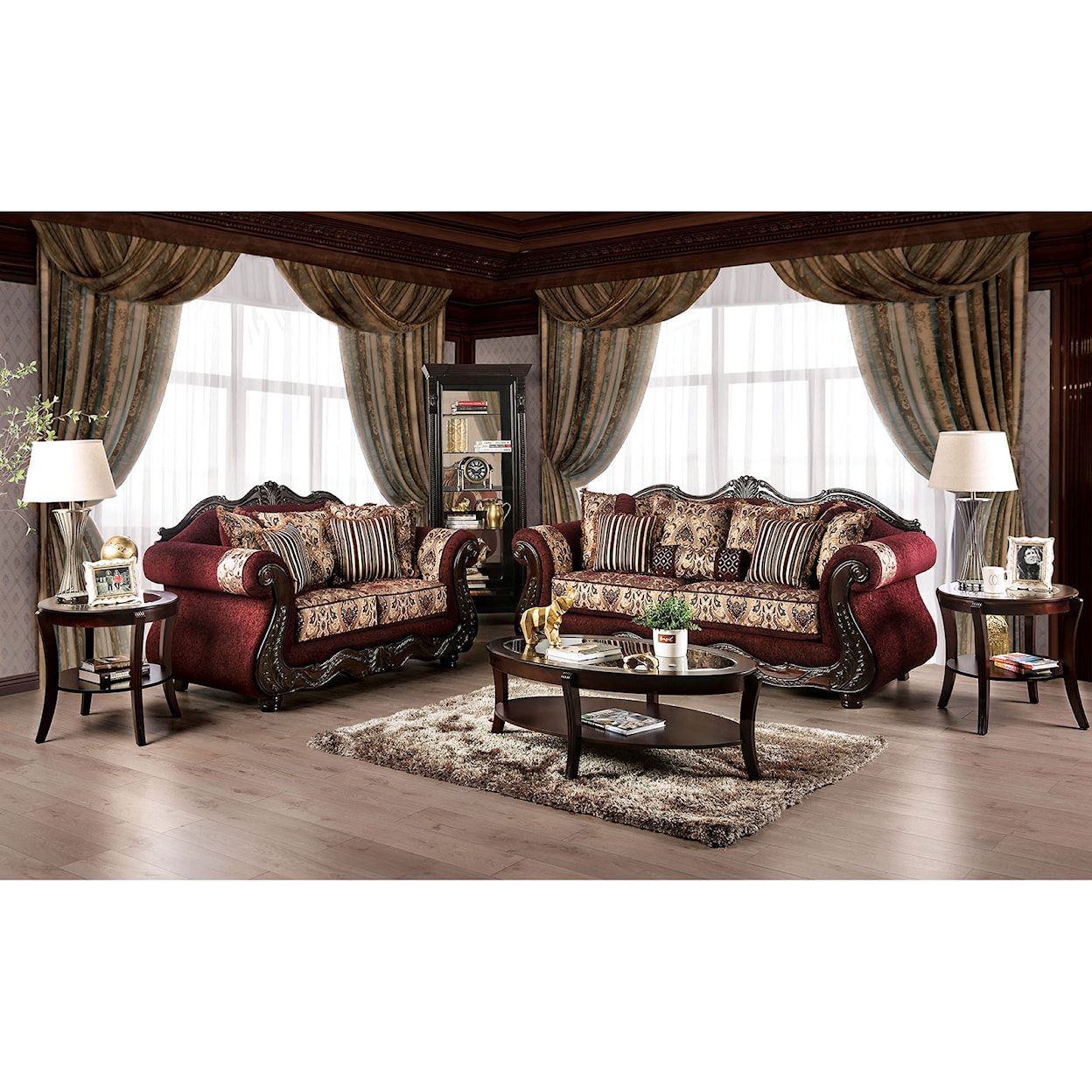 FUSA Matteo Sofa and Loveseat Set 