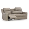 Ashley Furniture Signature Design Lavenhorne Reclining Sofa w/Drop Down Table