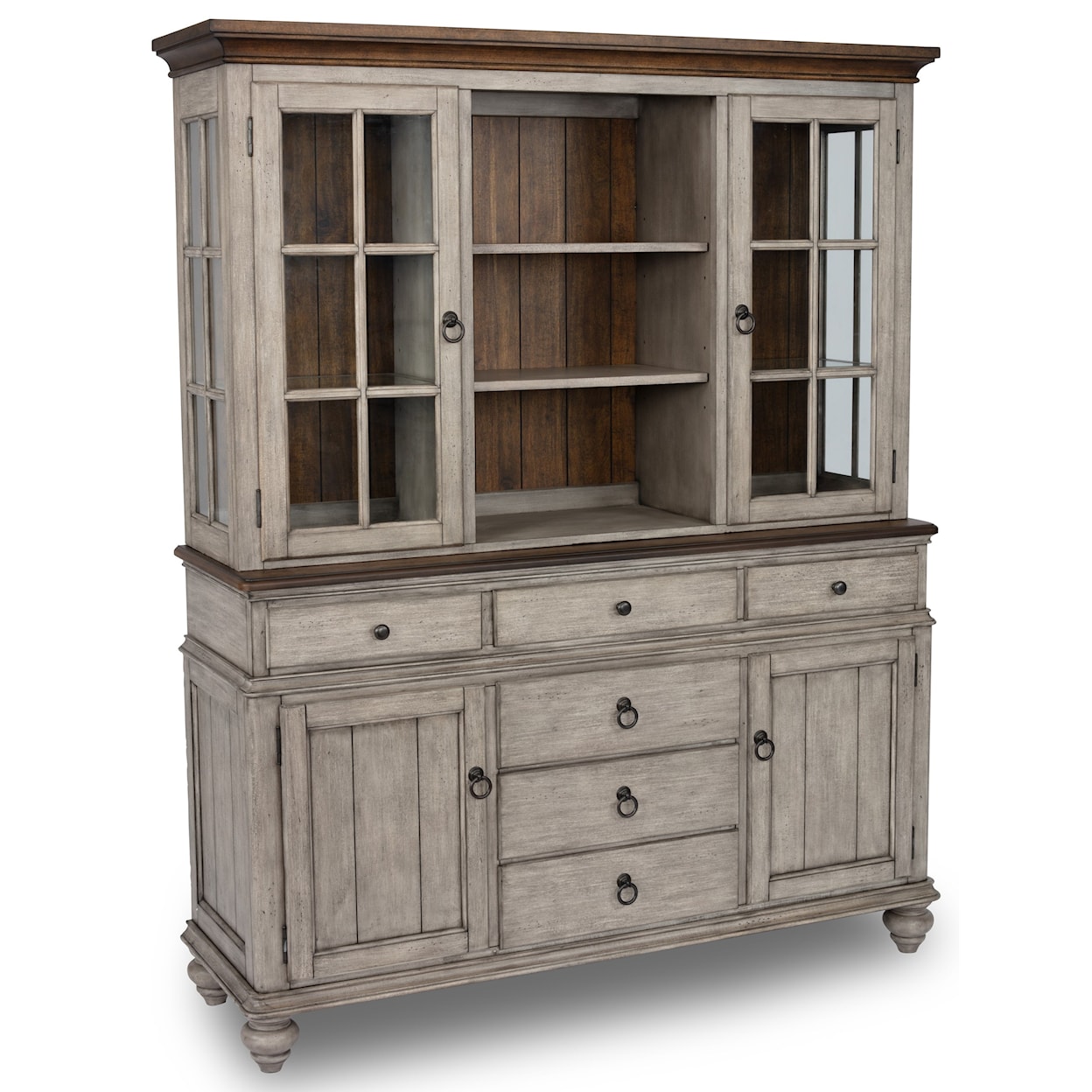 Flexsteel Wynwood Collection Plymouth Dining Buffet and Hutch