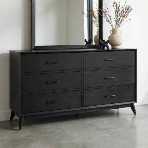 Mid Century Modern 6-Drawer Dresser