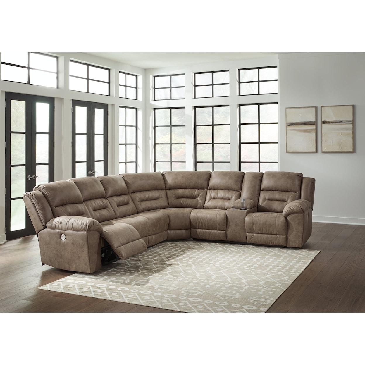 Signature Design by Ashley Furniture Ravenel Power Reclining Sectional Sofa