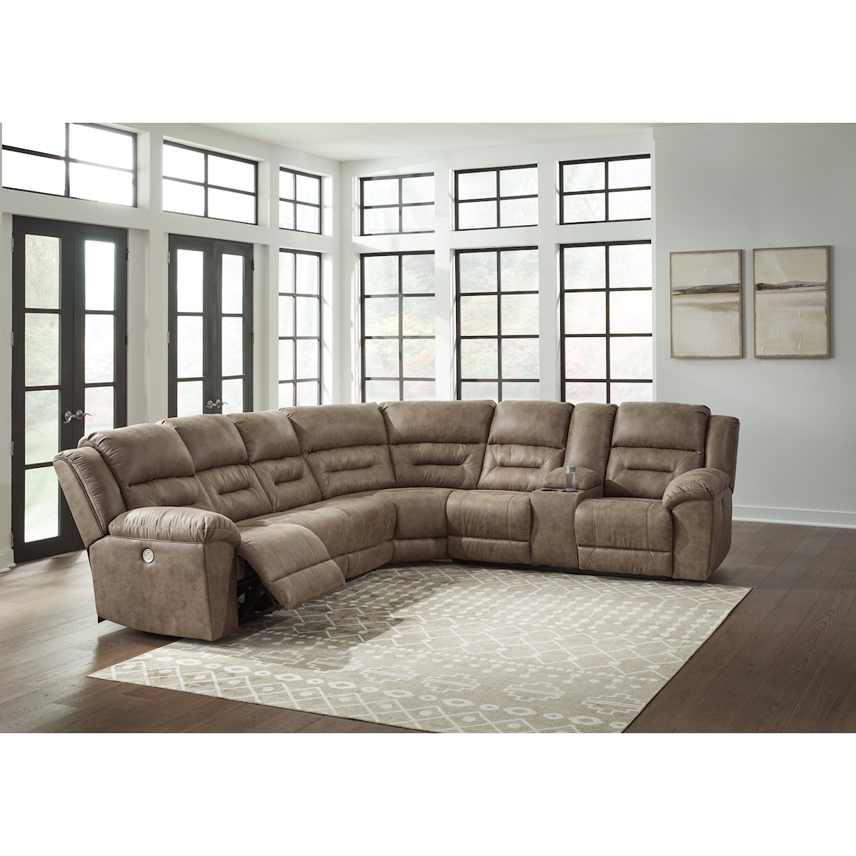 Signature Design by Ashley Ravenel Power Reclining Sectional Sofa