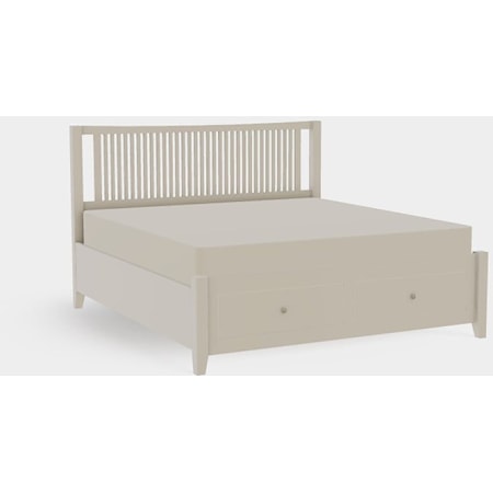 Atwood King Spindle Bed with Footboard Storage