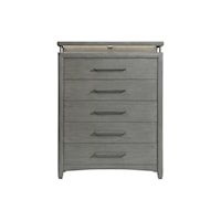 Contemporary 5-Drawer Chest with LED Lighting