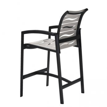 Tropitone Elance Strap Bar Stool w/Wave Segment Design