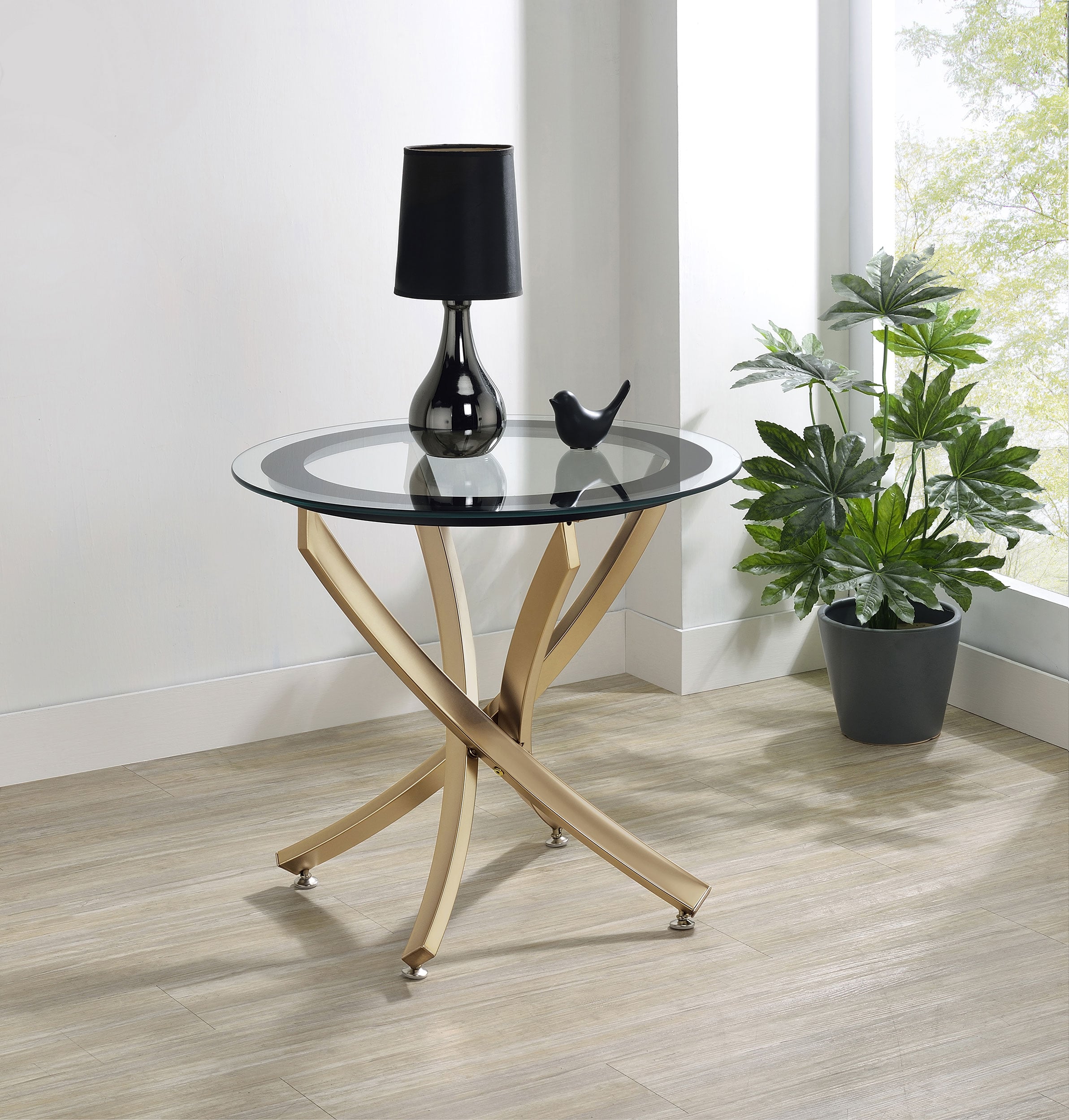 Glass Top Side End Table Base