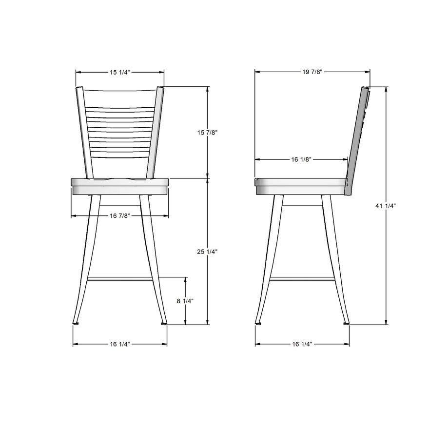 Amisco Edwin Counter Height Swivel Stool