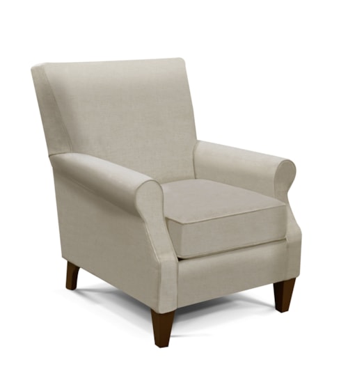 Transitional Accent Chair with Tapered Legs