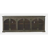 Rustic Archdale 6-Door Accent Cabinet - Grey