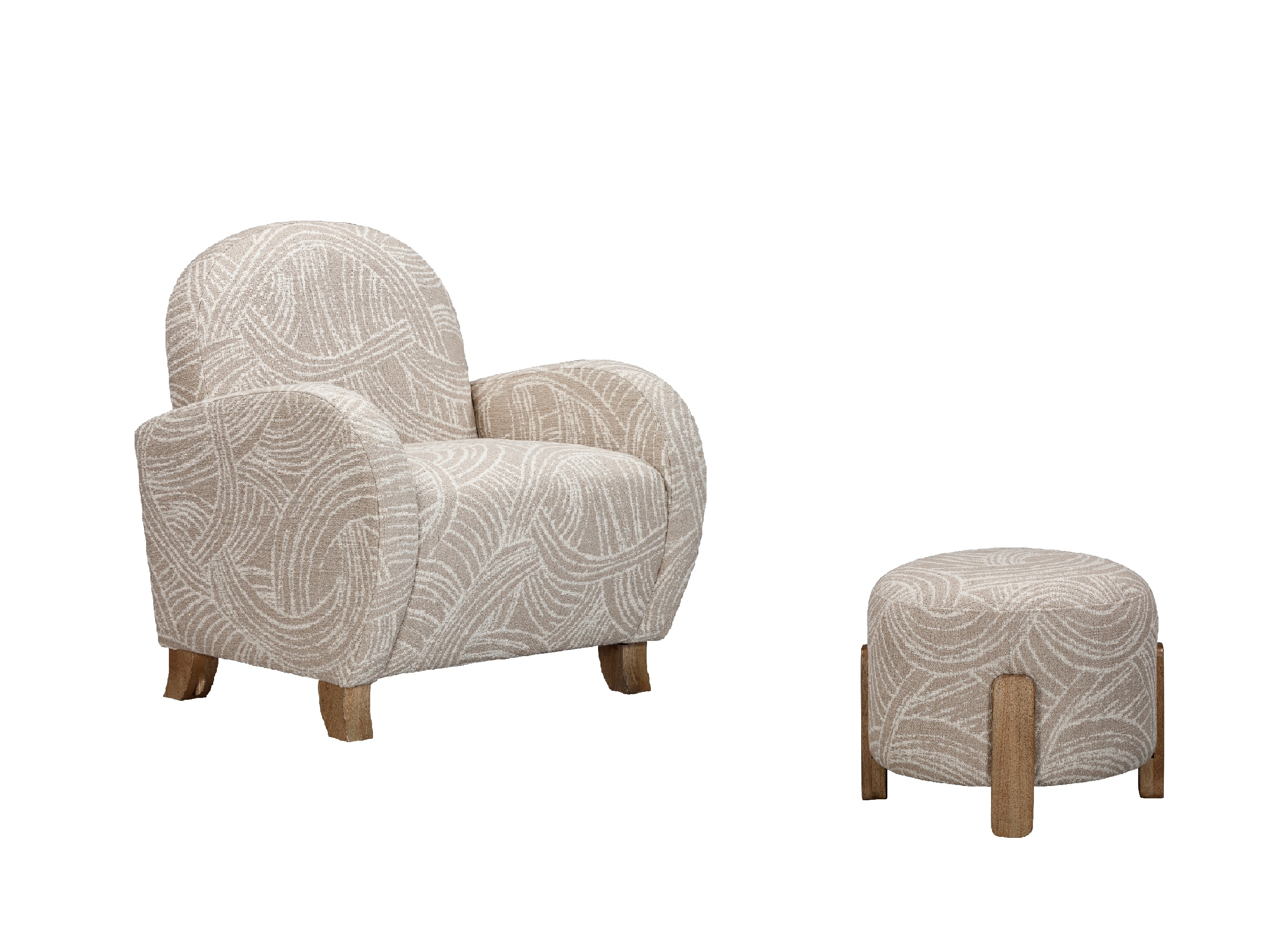 Willow Chair &amp; Ottoman Set