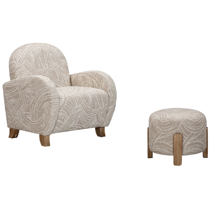 Bassett Mirror Willow Willow Chair & Ottoman Set