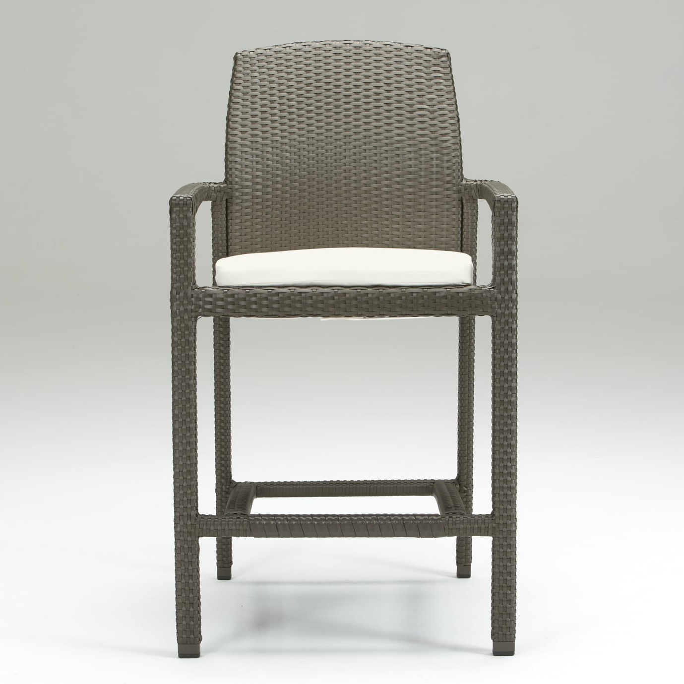 Woven Stationary Bar Stool with Pad