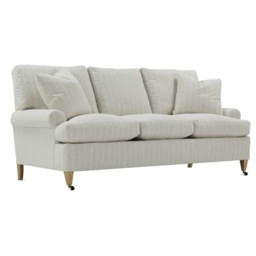 Transitional 82" Sofa with Casters