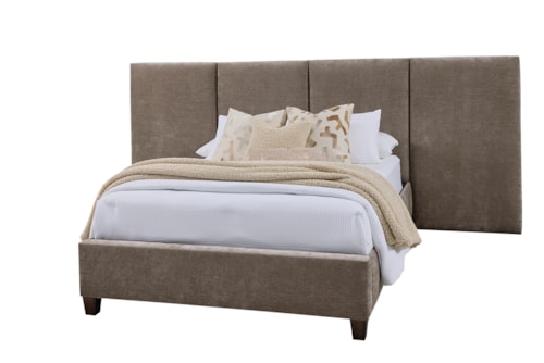 Transitional Queen Upholstered Pier Bed
