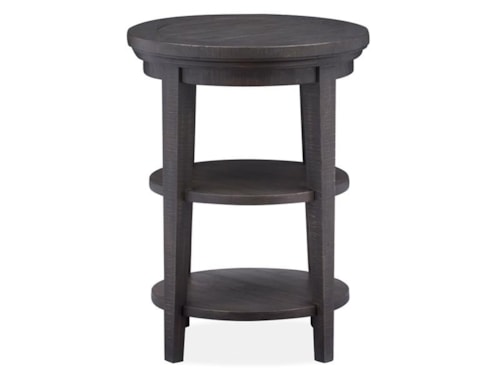 Transitional Round Accent End Table